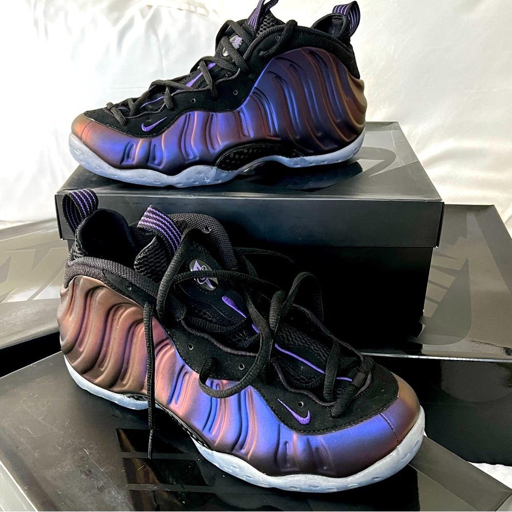 Eggplant Air Foamposite One Like New EUC Model #314996 008 Men Size 9.5